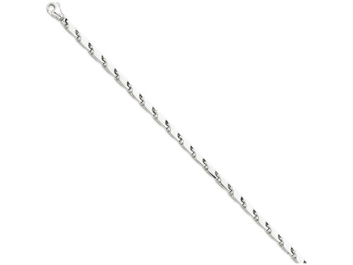 Finejewelers 8 Inch 14k White Gold 4.75mm Polished Fancy Link Chain Bracelet
