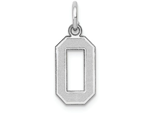 Finejewelers 14k White Gold Small Satin Number 0 Charm