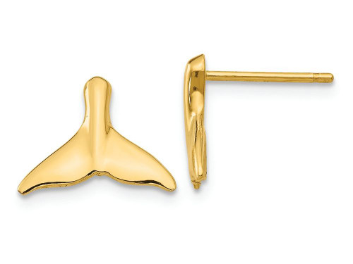 FJC Finejewelers 14k Yellow Gold Whale Tail Post Earrings 12 x 10mm TC593A