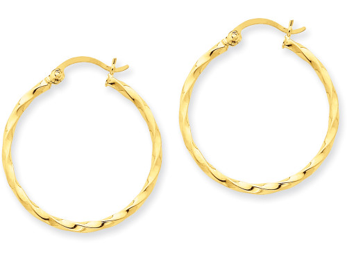 FJC Finejewelers 14k Yellow Gold Twist Polished Hoop Earring TC670A