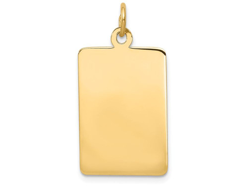 FJC Finejewelers 14k Yellow Gold Plain .011 Gauge Rectangular Engravable Disc Charm XM28711A