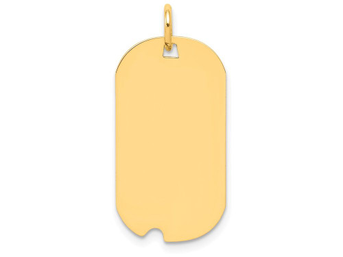Finejewelers 14k Yellow Gold Plain .013 Gauge Engravable Dog Tag with Notch Disc Charm - XM54613A