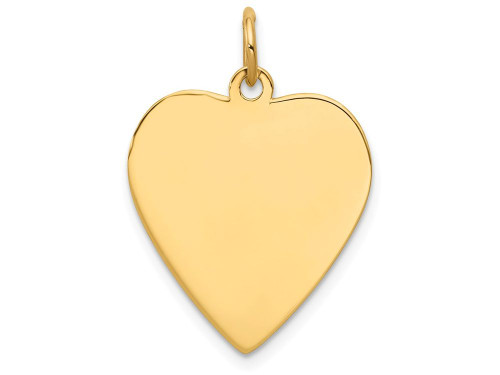 FJC Finejewelers 14k Yellow Gold Plain .013 Gauge Engravable Heart Disc Charm XM19613A