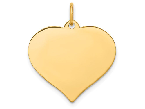 FJC Finejewelers 14k Yellow Gold Heart Disc Charm 0.009 gauge 20 x 24mm XM53009A