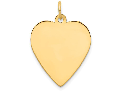 FJC Finejewelers 14k Yellow Gold Plain .013 Gauge Engravable Heart Disc Charm XM19713A