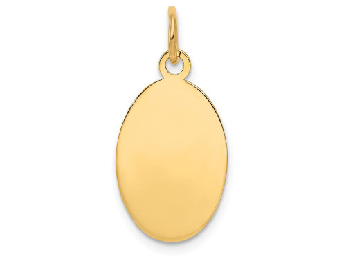 FJC Finejewelers 14k Yellow Gold Plain .035 Gauge Engravable Oval Disc Charm 11 x 22mm XM18535A