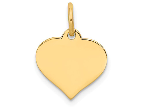 FJC Finejewelers 14k Yellow Gold Heart Disc Charm 12 x 17mm 0.011 gauge XM52611A