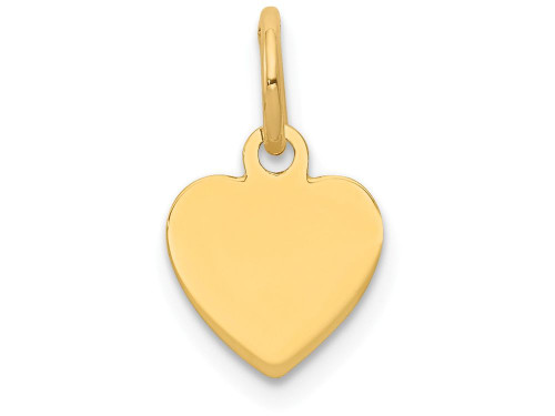 FJC Finejewelers 14k Yellow Gold Plain .011 Gauge Engravable Heart Disc Charm XM19311A