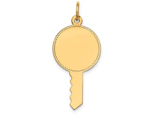 FJC Finejewelers 14k Yellow Gold Plain .011 Gauge Engravable Key Charm XM25311A