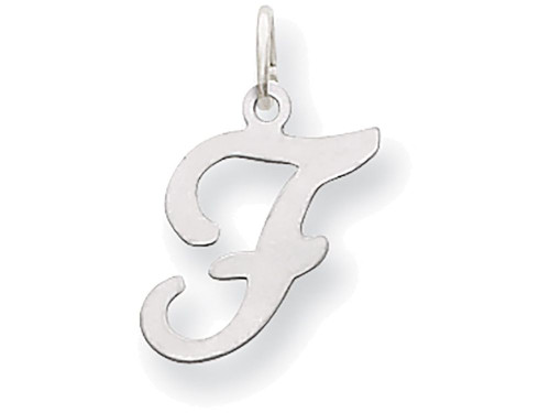 FJC Finejewelers 14 kt White Gold Die Struck Initial F Charm YC249FB