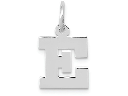 FJC Finejewelers 14k White Gold Small Block Initial E Charm YC665EB