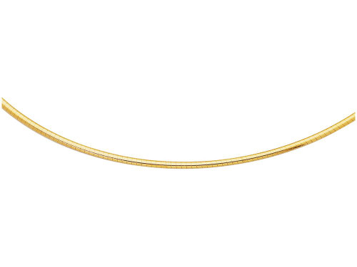 Finejewelers 14 Kt Yellow Gold 16 Inch 2.0mm Bright Cut Classic Omega Necklace with Lobster Clasp 472061A