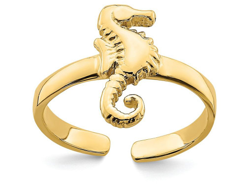 FJC Finejewelers 14k Yellow Gold Polished Adjustable Seahorse Toe-Ring R838A