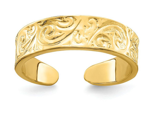 FJC Finejewelers 14k Yellow Gold Adjustable Scroll Pattern Toe-Ring R788A