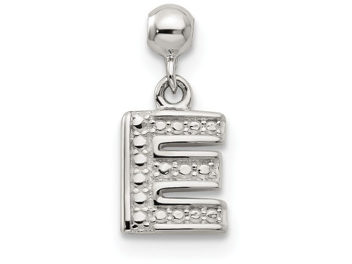 Sterling Silver Mio Memento Dangle Letter E Bead Charm QMM190ET