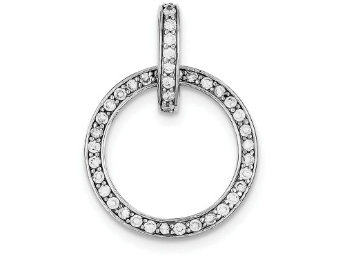 FJC Finejewelers Sterling Silver Cubic Zirconia Circle Pendant Necklace Chain Included QP1461T