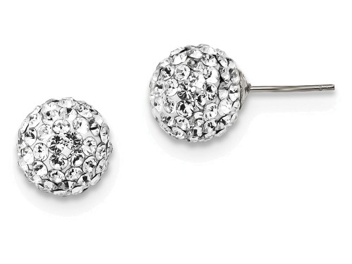 FJC Finejewelers Sterling Silver White Stellux Crystal 10mm Post Earrings QE7446T