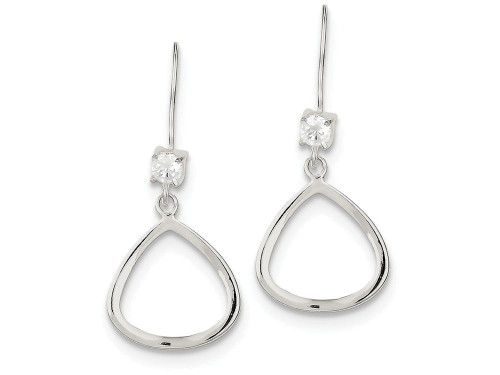 FJC Finejewelers Sterling Silver Cubic Zirconia Dangle Shepherd Hook Earrings QE8951T