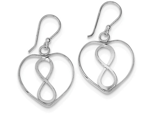 FJC Finejewelers Sterling Silver Open Heart with Infinity Symbol Dangle Earrings QE8915T