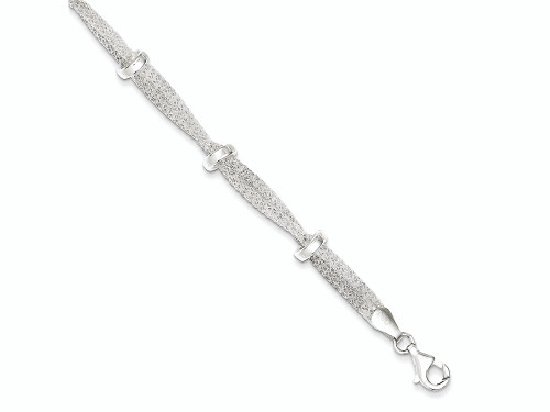 FJC Finejewelers Sterling Silver Mesh Fancy Bracelet QG3299T