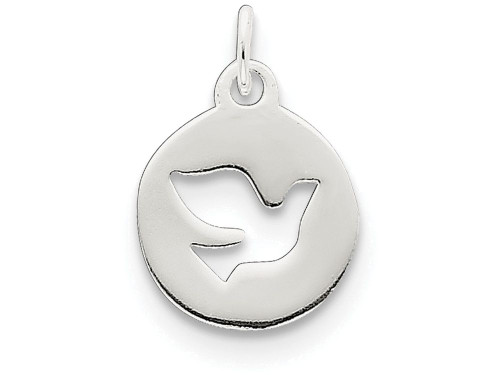 FJC Finejewelers Sterling Silver Circle W/dove Charm QC6694T