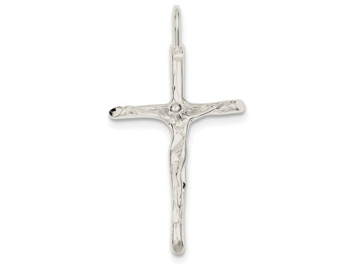 FJC Finejewelers Sterling Silver Polished Crucifix Pendant Necklace Chain Included QC7337T