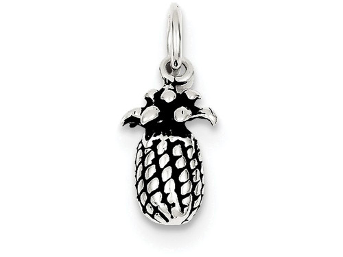 Finejewelers Sterling Silver Antiqued Pineapple Charm