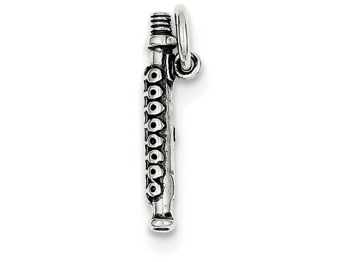 FJC Finejewelers Sterling Silver Antique Flute Charm QC4769T