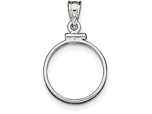 FJC Finejewelers Sterling Silver 18 X 1.2mm $0.10 Plain Coin Bezel Pendant Necklace Chain Included QBP7T