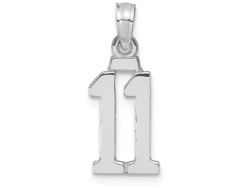 FJC Finejewelers 14k White Gold 11block Style Charm NU11WB