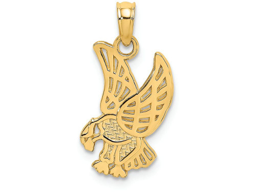 FJC Finejewelers 14k Yellow Gold Eagle Landing Flat with Head Down Wings Up Charm K6586A