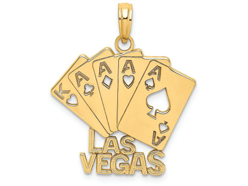 FJC Finejewelers 14k Yellow Gold Las Vegas with Playing Cards Charm K8912A