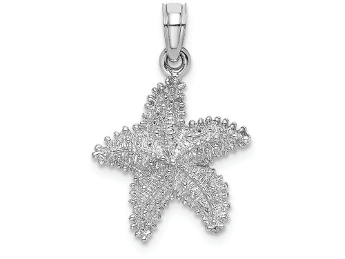Finejewelers 14k White Gold White Starfish with Beaded Texture Charm