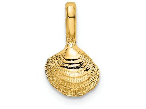 FJC Finejewelers 14k Yellow Gold Mini Clam Shell with Fixed Bail Charm K7940A