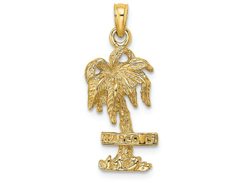 FJC Finejewelers 14k Yellow Gold Marco Island On Palm Tree Charm K8082A