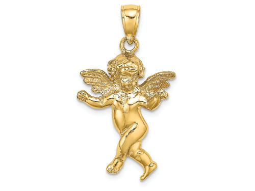 Finejewelers 14k Yellow Gold Guardian Angel Walking with Wings Stretched Out Charm