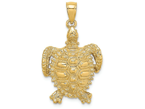 FJC Finejewelers 14k Yellow Gold Sea Turtle with Spiny Shell Charm K7642A
