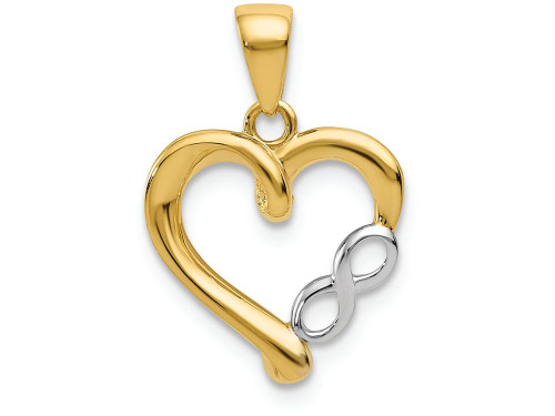FJC Finejewelers 14k with Rhodium-plated Infinity Heart Charm in 14 kt Two Tone Gold K5873C
