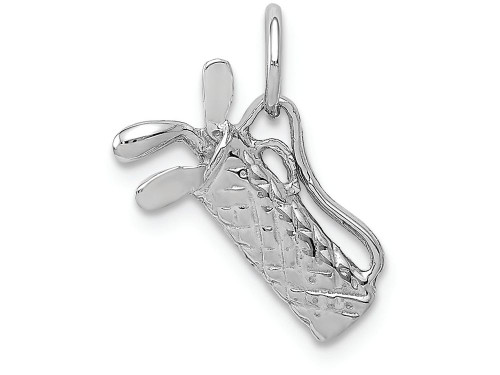 FJC Finejewelers 14k White Gold Solid Polished 3d Golf Bagclubs Charm K1107B