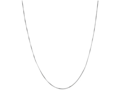 Finejewelers Sterling Silver 16 Inch Rhodium Finish 1.1mm Bright Cut Box Chain Lobster Clasp 473216T