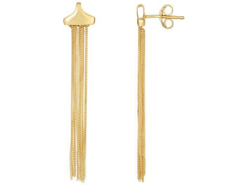 Finejewelers 14 Kt Yellow Gold 45x8.3mm Multi- Strand Comfort Curb Type Link Fancy Drop Earring On Post 470916A