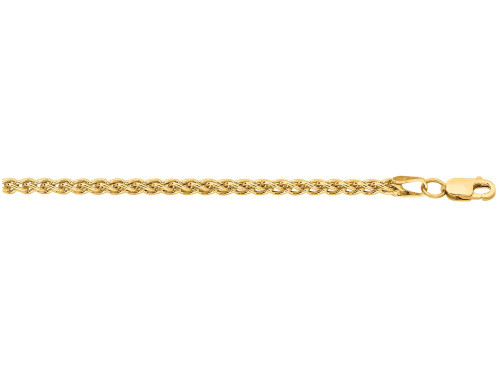 Finejewelers 14 Kt Yellow Gold 18 Inch 2.8mm Lite Weight Wheat Chain Necklace with Lobster Clasp 471081A