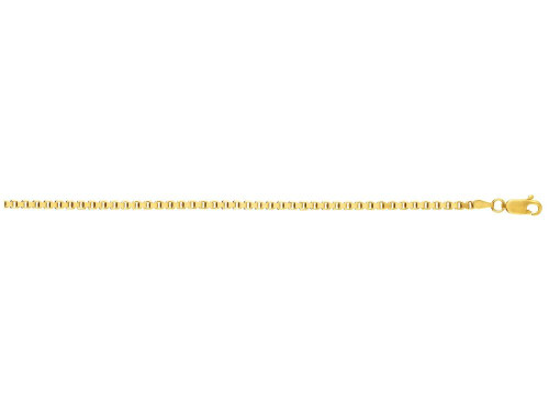 Finejewelers 14 Kt Yellow Gold 20 Inch 2.5mm Square Hollow Classic Box Chain Necklace with Lobster Clasp
