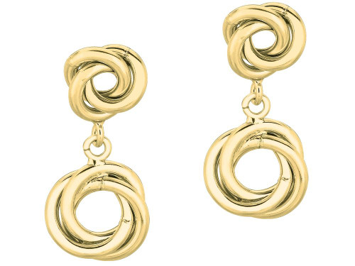 Finejewelers 14 Kt Yellow Gold Double Love Knot Like Drop Earring 470719A