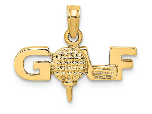 FJC Finejewelers 14k Yellow Gold Solid Polished Golf Charm D1436A