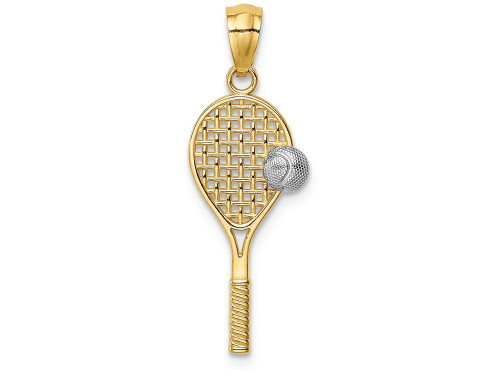 FJC Finejewelers 14k Yellow Gold White with Rhodium Tennis Charm C4630A