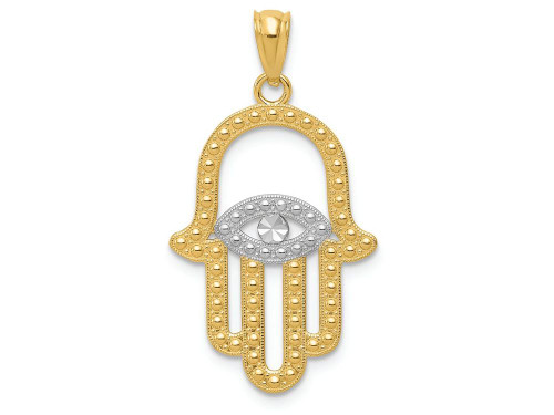 FJC Finejewelers 14k Yellow Gold with Rhodium Plated Hand Of God Charm C4533A
