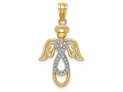 FJC Finejewelers 14k Yellow Gold White with Rhodium Infinity Angel Charm C4647A