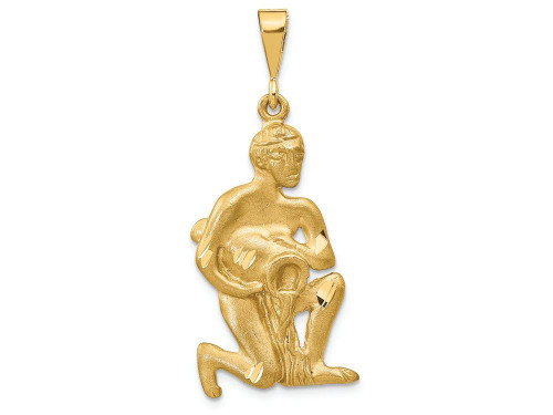 FJC Finejewelers 14k Yellow Gold Satin Aquarius Zodiac Charm C474A