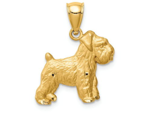 FJC Finejewelers 14k Yellow Gold Bright Cut Mini Schnauzer Charm C4730A